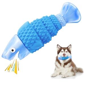 Aqua Blue Fish Dog Chew Toy